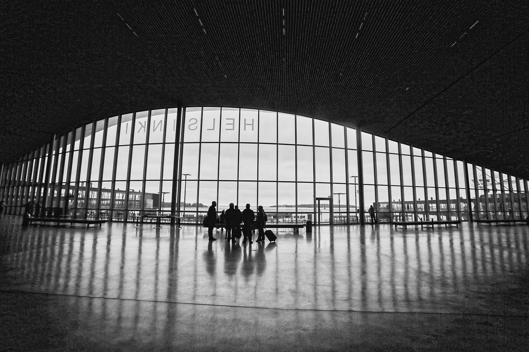 city, Helsinki, Finland, shadows, light, black and white, view, seaport, urban, Arek