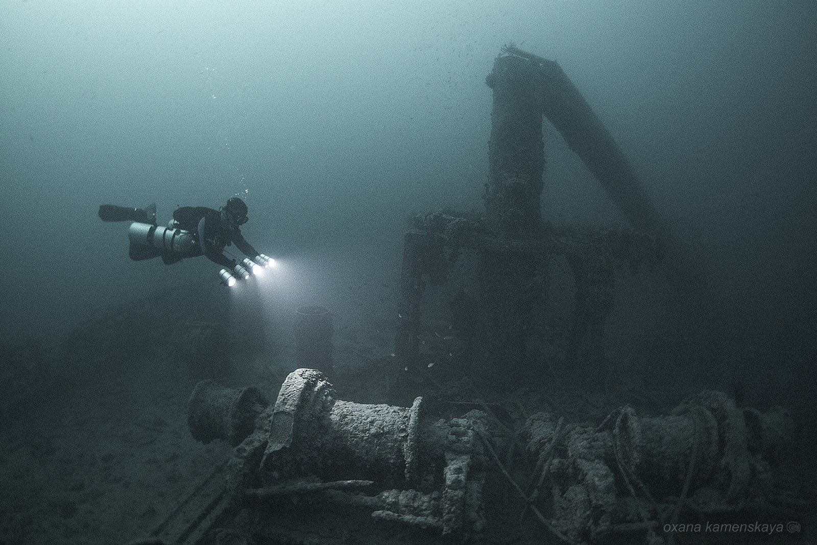 underwater wreck rosalie moller diver light , Оксана Каменская