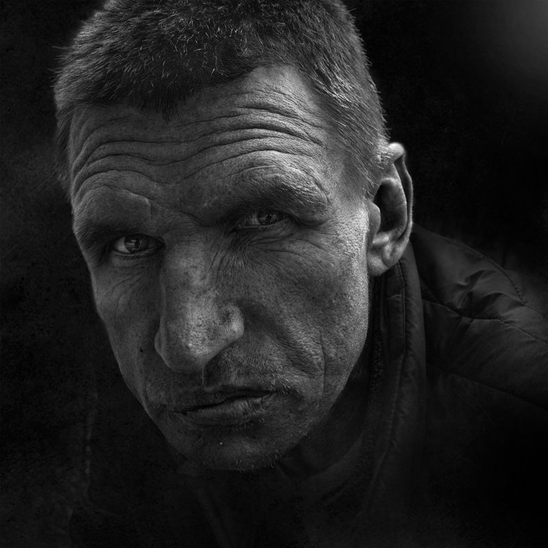черно-белое фото, портрет,уличная фотография, Юрий Калинин