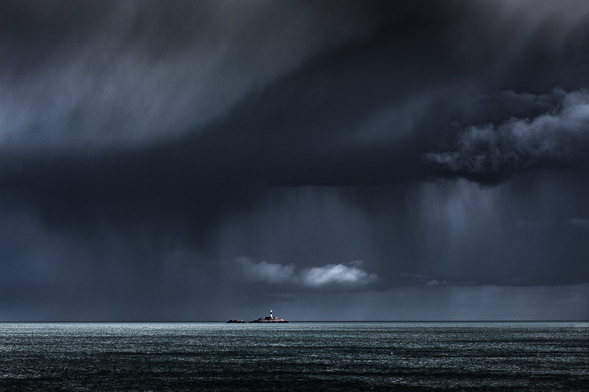 storm,irlenad,skerries,lighthouse, Marek Biegalski