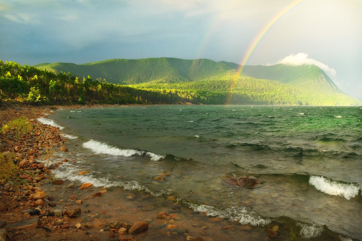 байкал, озеро, радуга, пейзаж, Марина Огнева