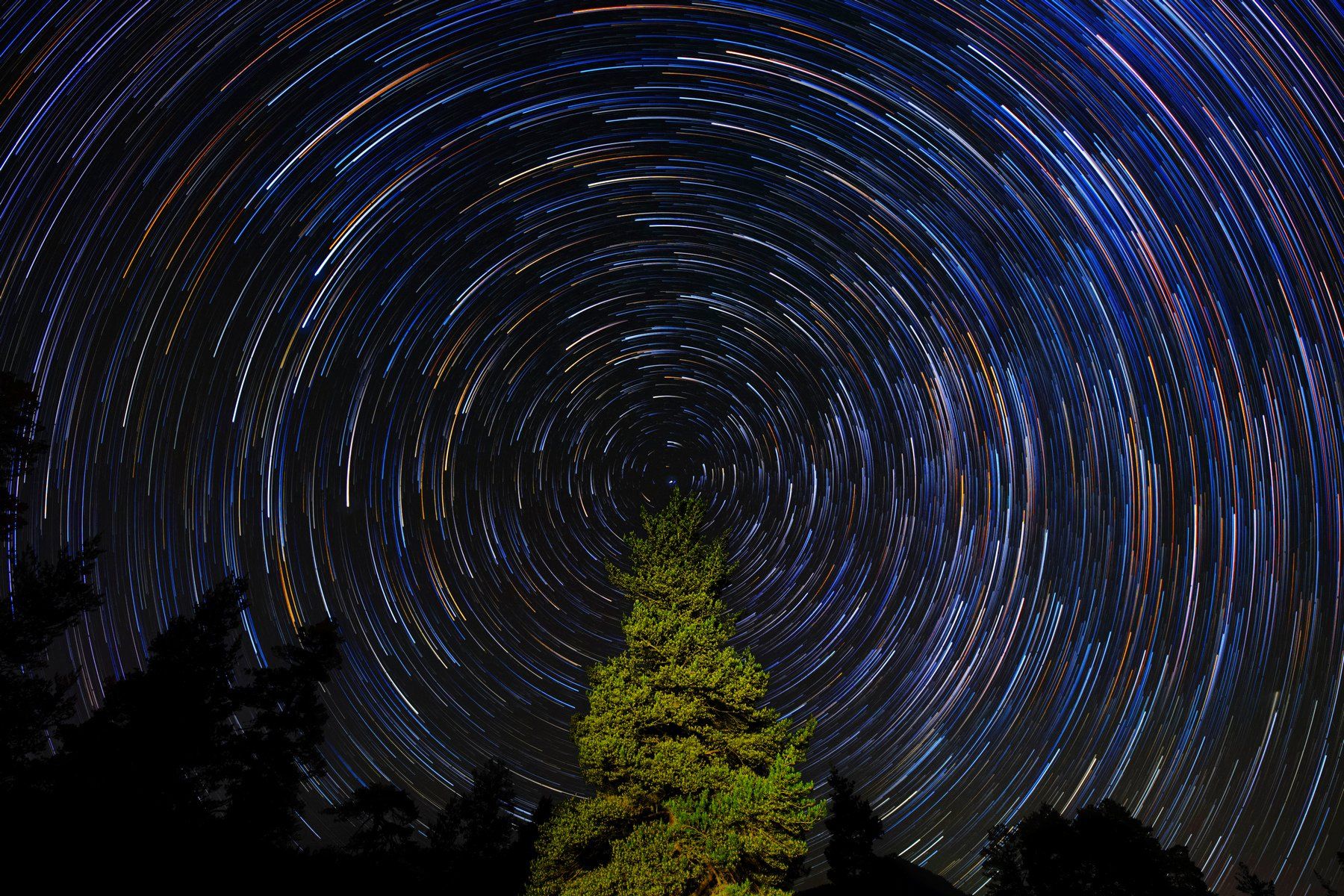 night, astrophotography, star trails, Иван Курмышов