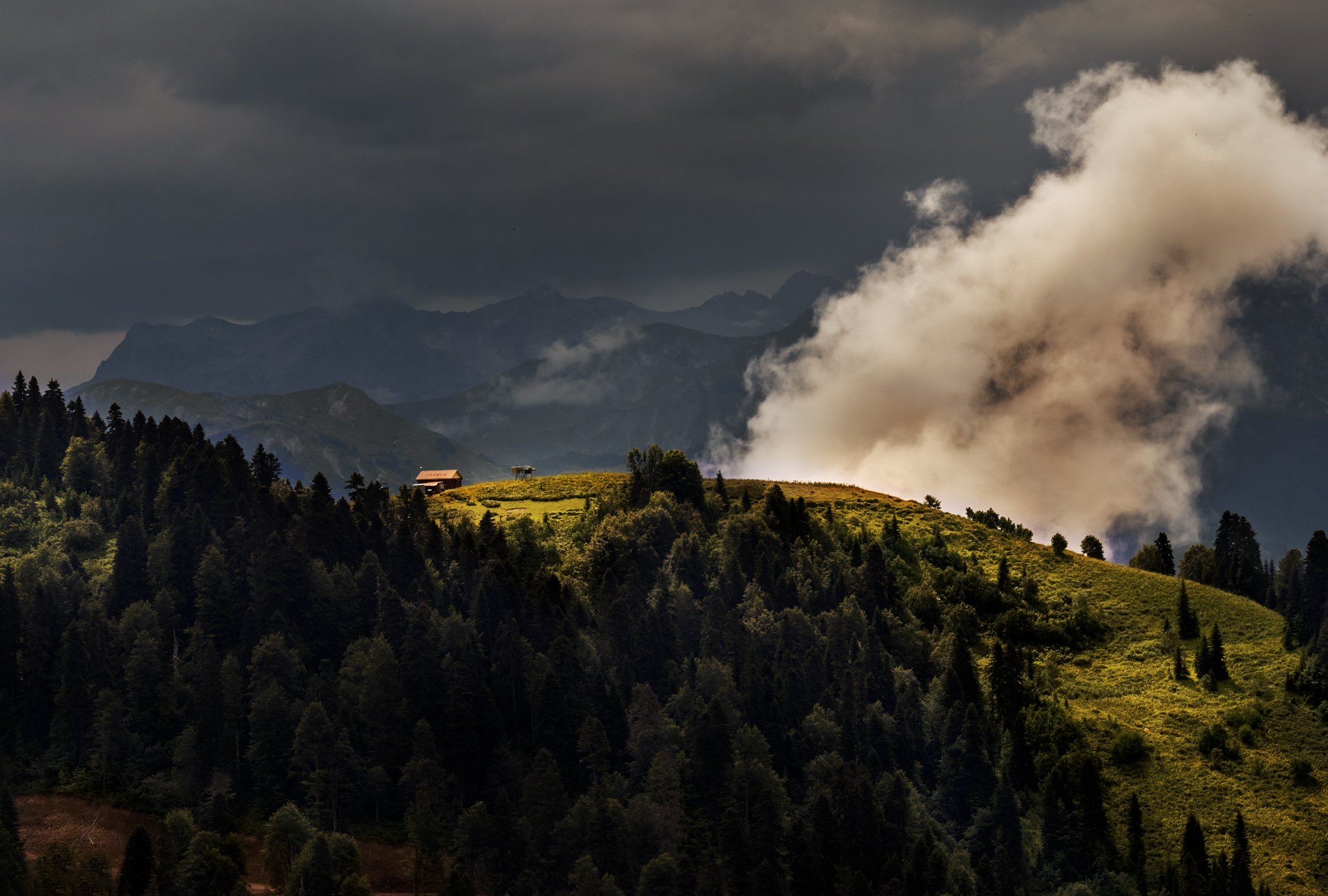 горы, облака, Олег Богданов