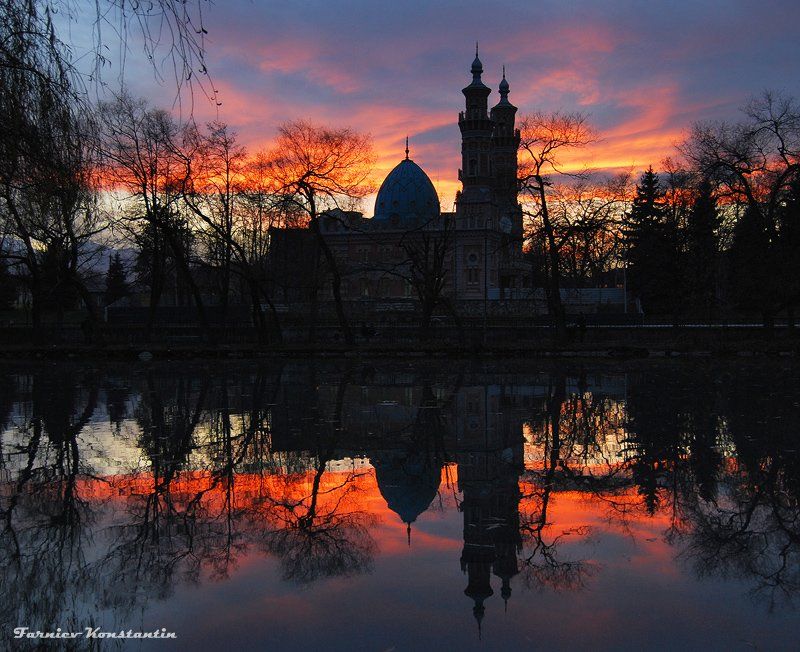 мечеть, сунитская мечеть, владикавказ, vladikavkaz, osetia, mosque, закат, Konstantin Farniev