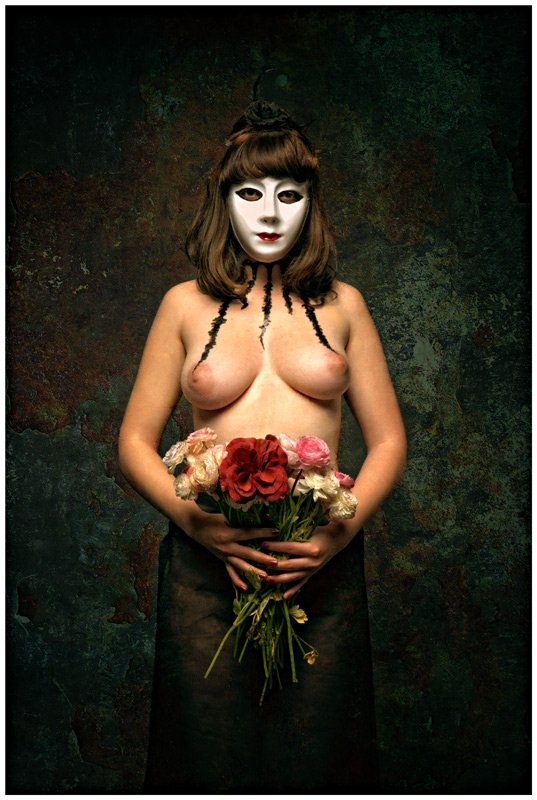 portrait, of, a, mask, with, flowers, Alex Lerner