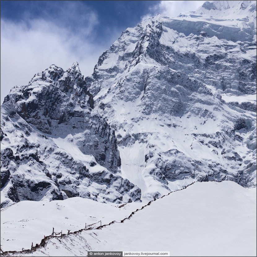 горы, непал, гималаи, снег, морена, ледник, человек, масштаб, Антон Янковой (www.photo-travel.com.ua)