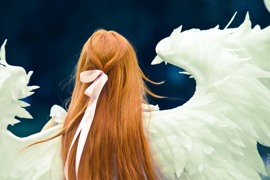 ангел, крылья, длинные, рыжие, волосы, ленточка, Федоренко Юлия