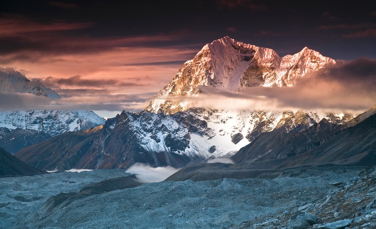 морена, вершина, пик, ледник, рассвет, непал, гималаи, горы, Антон Янковой (www.photo-travel.com.ua)