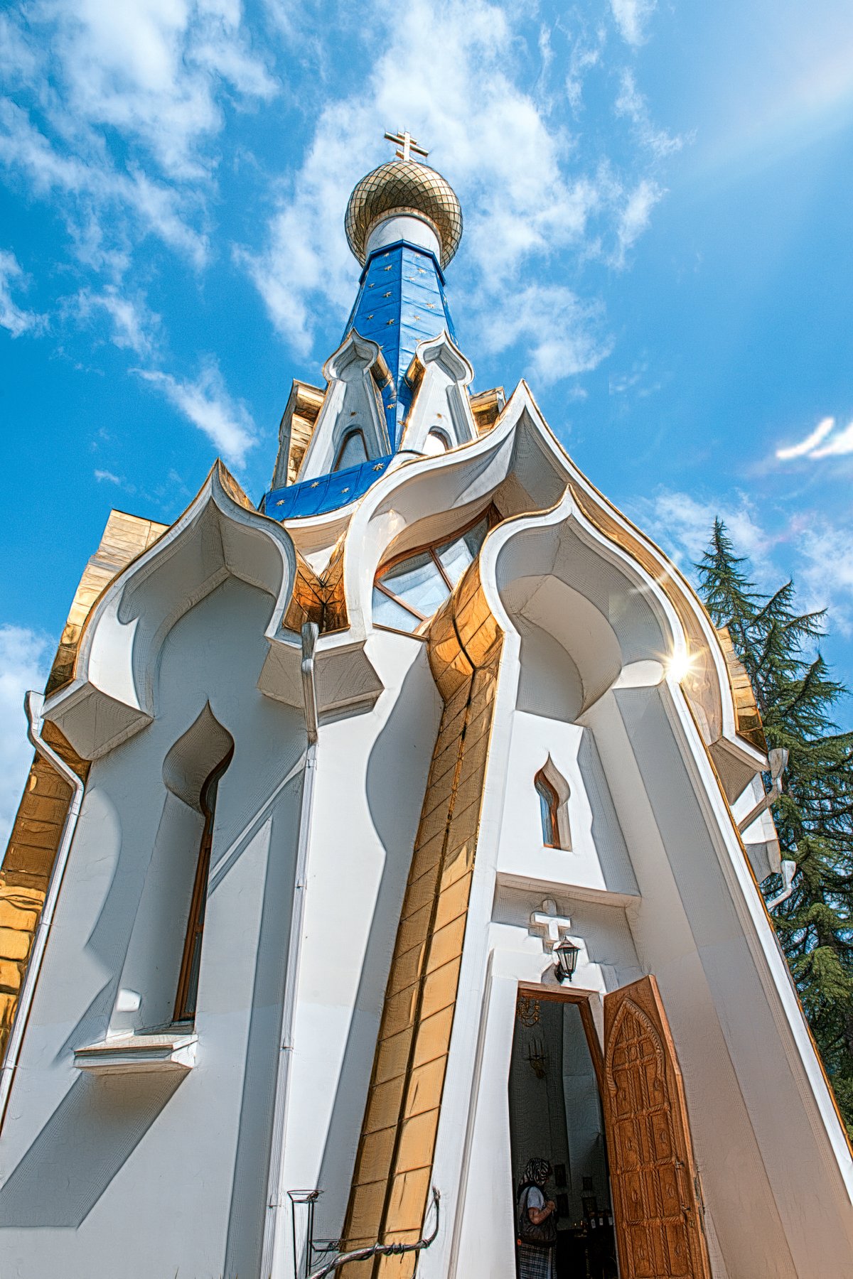 часовня монастырь здание архитектура башенки купола небо церьковь, Андрей Володин