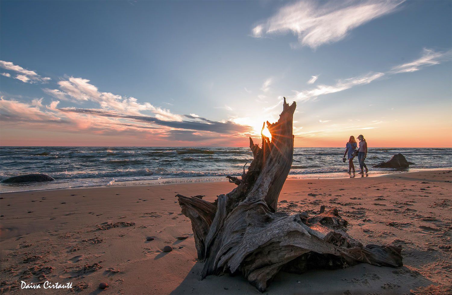 sunset,clouds,evening, sea,people, Daiva Cirtautė