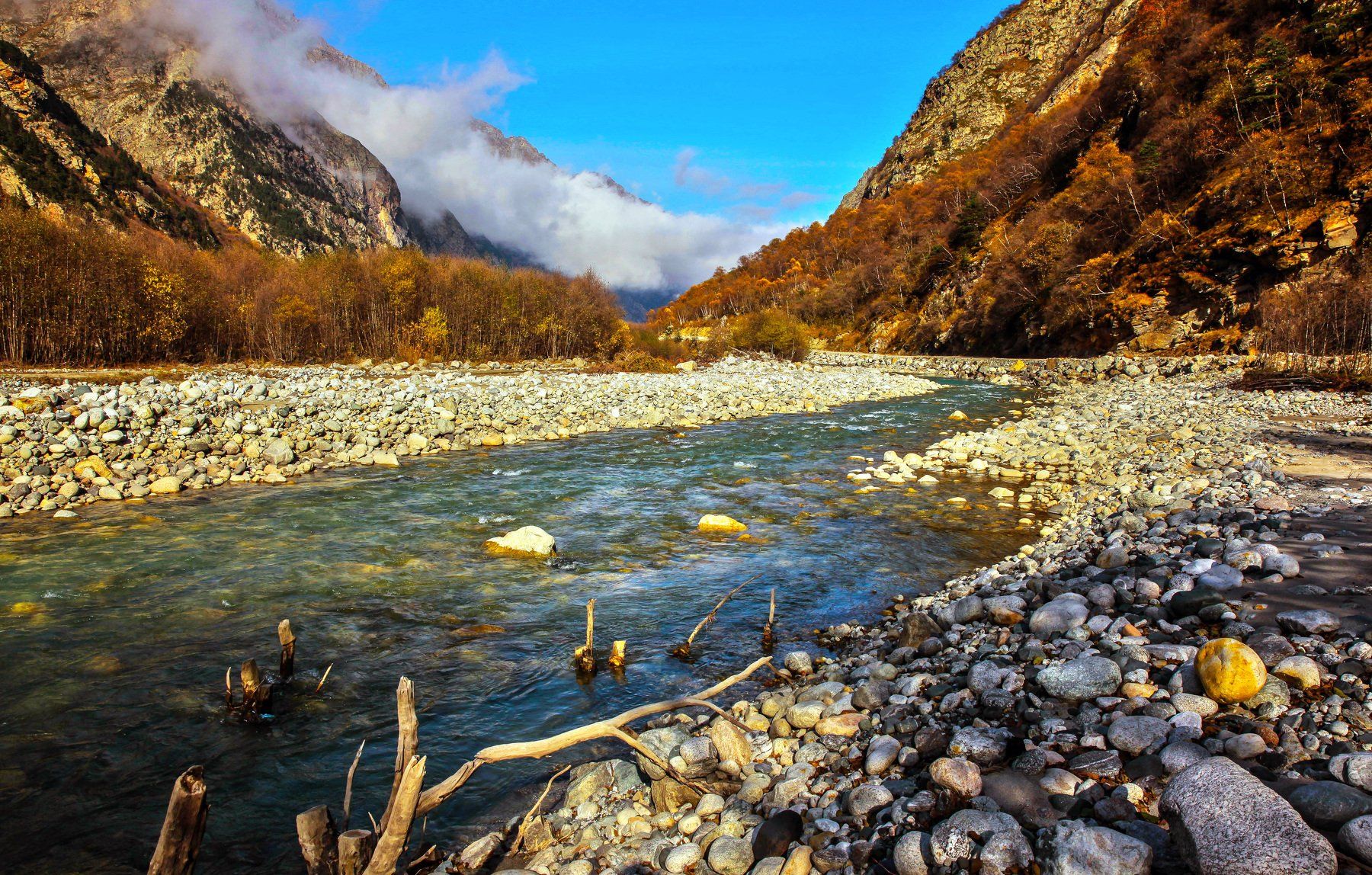 река,горы,осень,кабардино балкария, Marat Magov
