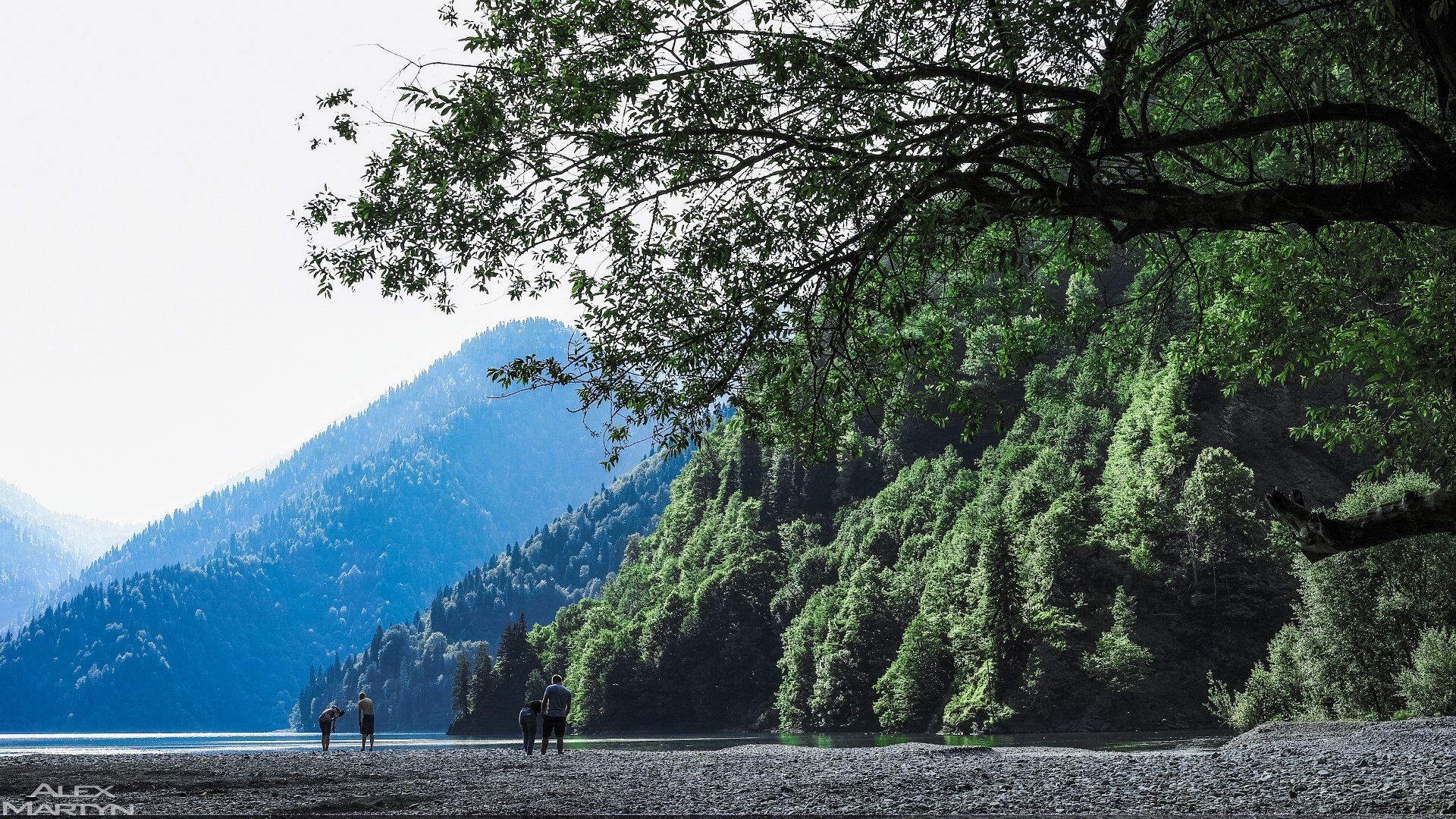 абхазия, рица, озеро, вода, горы, Александр Мартынов