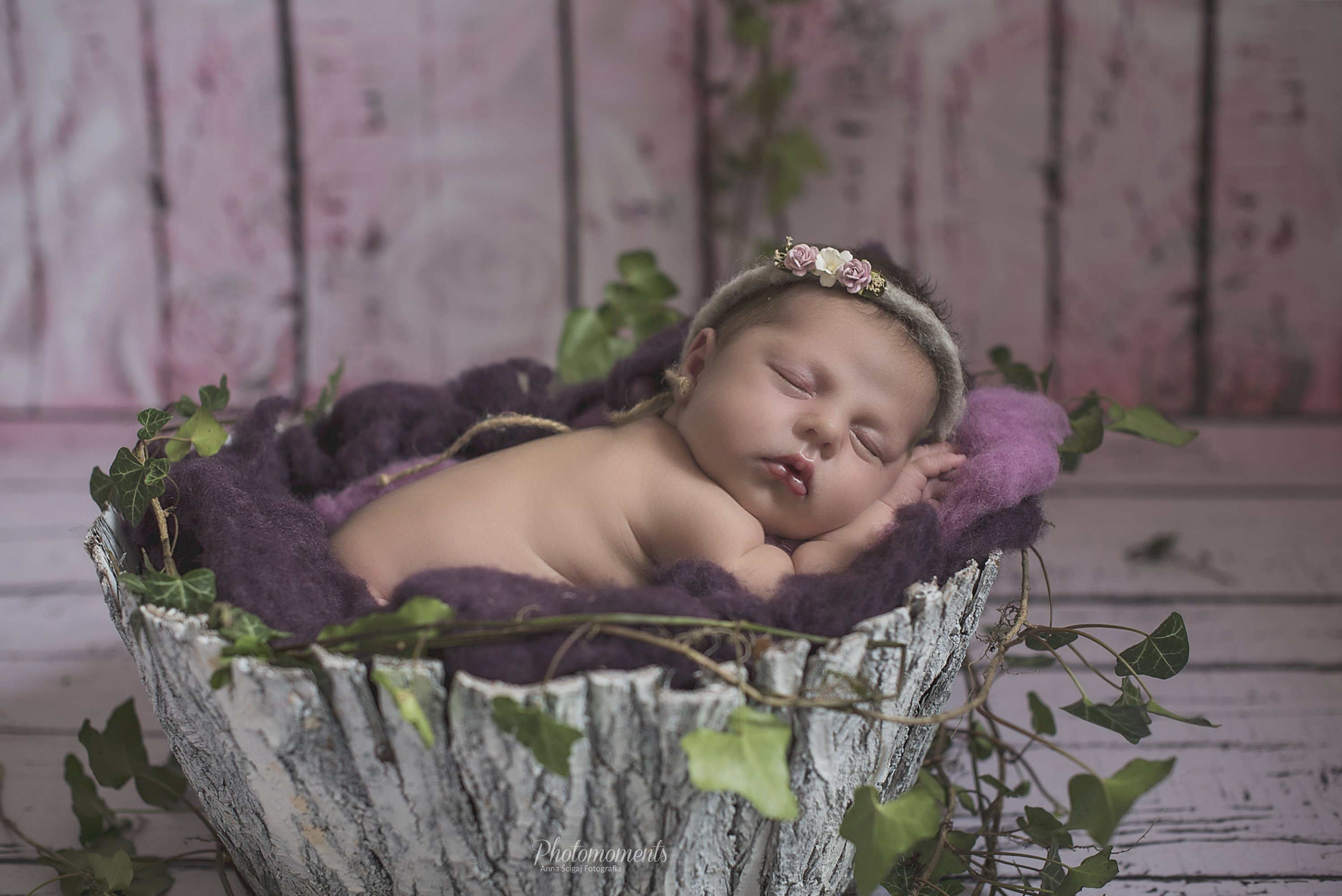newborn, girl, session, sleep, Anna Ścigaj
