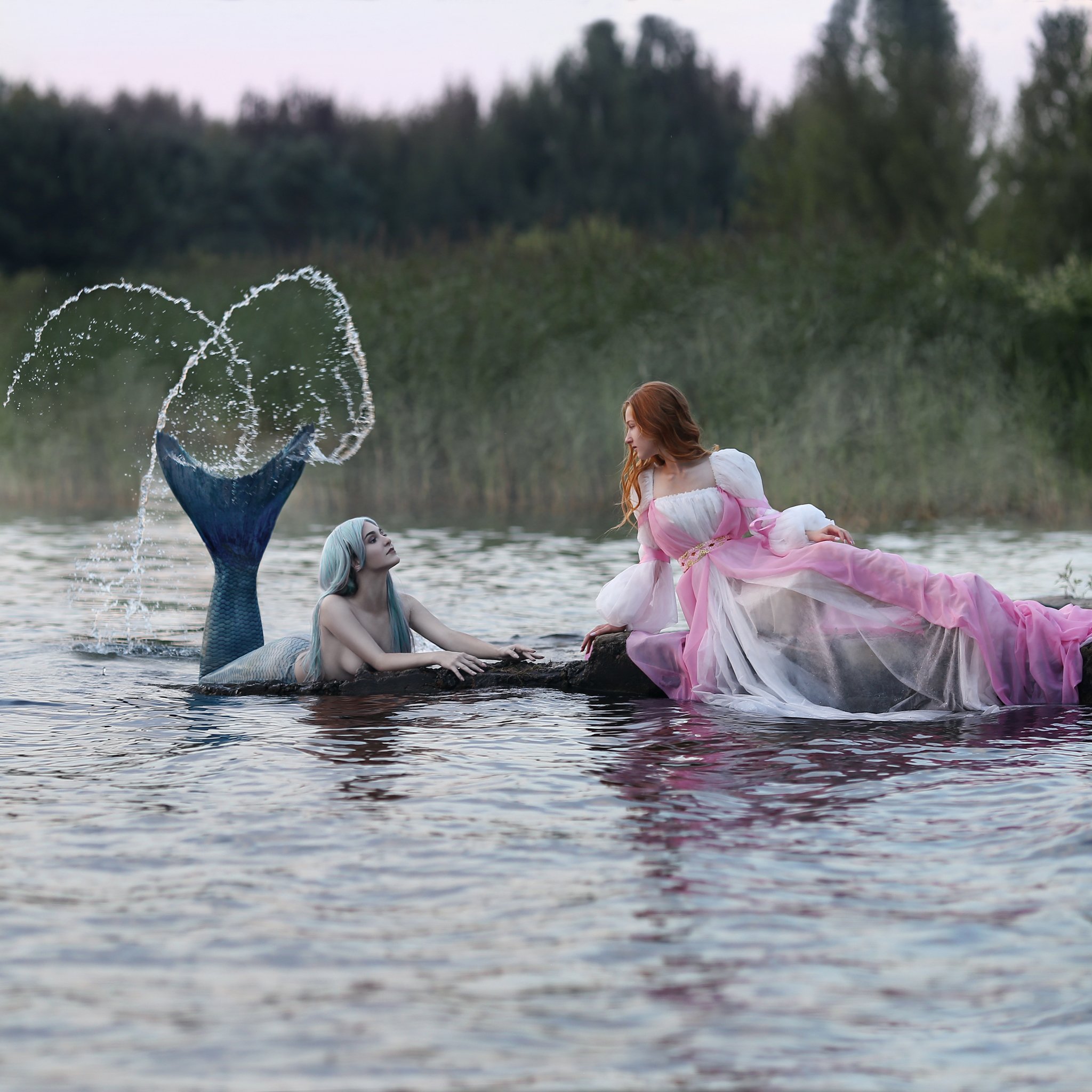 русалка, девушка и русалка, рыжая девушка, рыжая, mermaid, Ирина Голубятникова