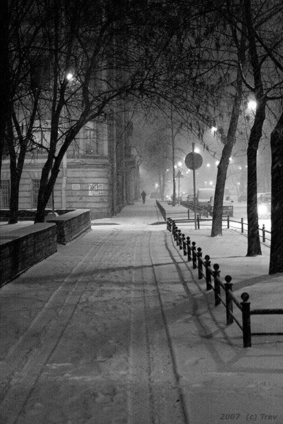 петербург, вечер, снег, зима, Трев