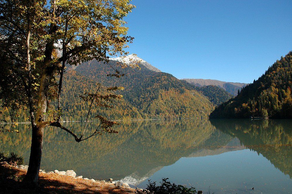 пейзаж, сентябрь,  оснеь, горы, озеро, Kaiser Sozo