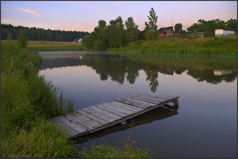 лето, август, пруд, вечер, пейзаж, Андрей Житков