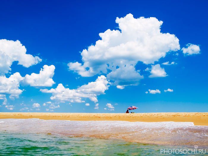 лето, море, пляж, песок, облака, таманский полуостров, черное море, Евгений Харланов