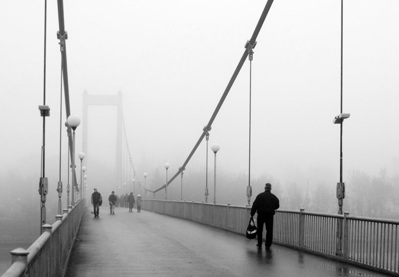 туман, мост, Сергей Дужников