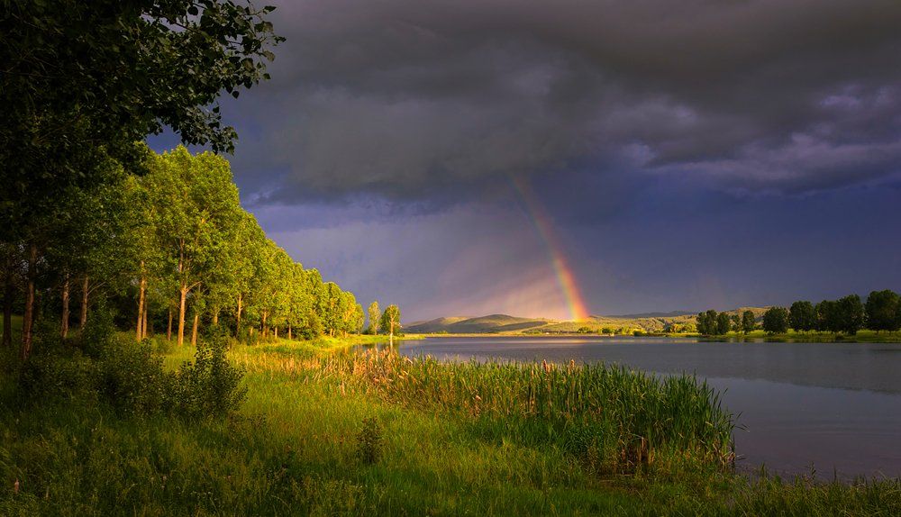 rainbow, lake, magic, light, Philip Peynerdjiev