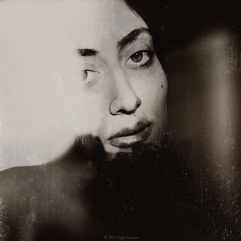 portrait, woman, eyes, lips, Inga Ivanova