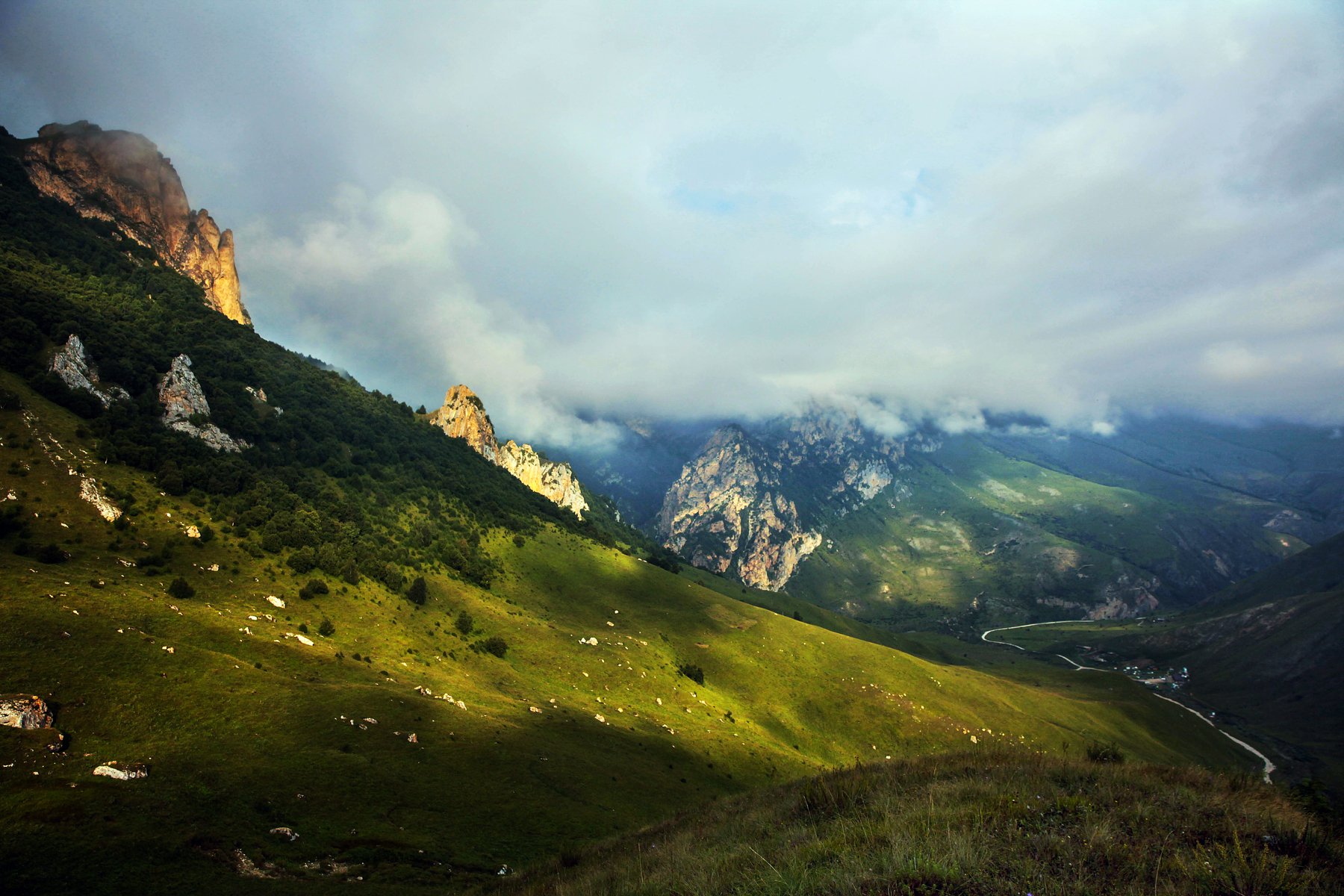 горы,лето,пейзаж,чегем,рассвет.туман, Marat Magov