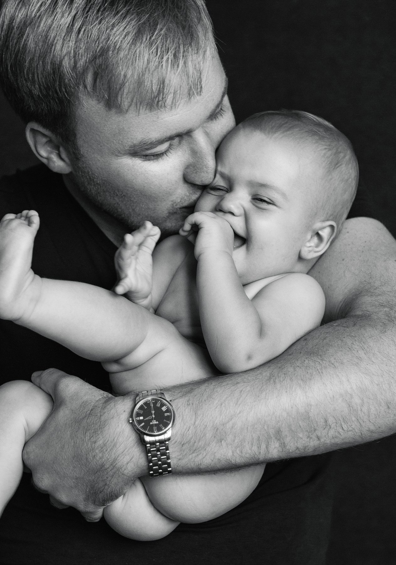 dad love child black-white life portrait, Elina Garipova
