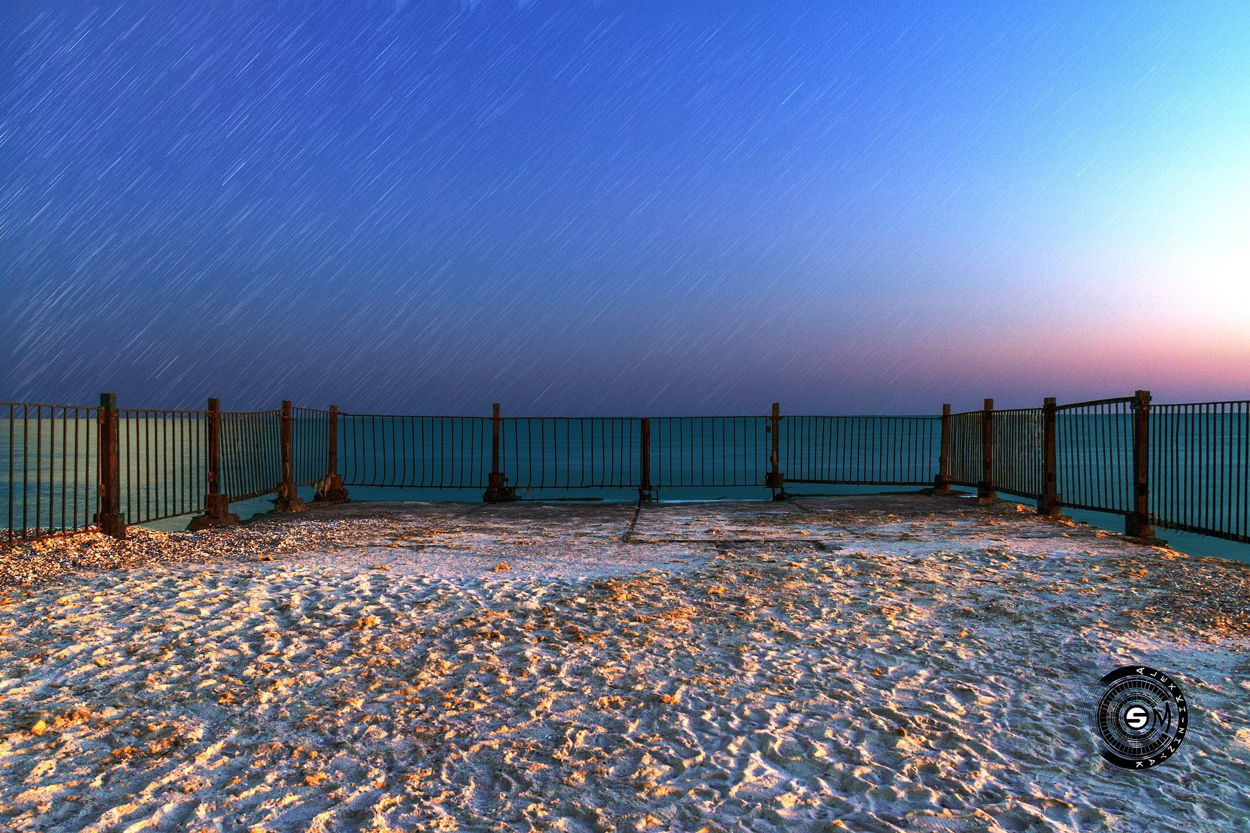 море, ограда, парапет, вечер, камни, песок, забор, небо,, Simplici_mortE