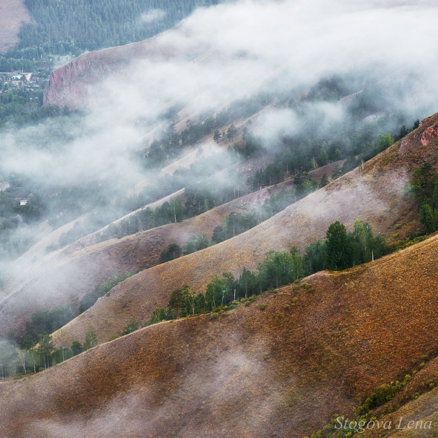туман, гора, Лена Стогова