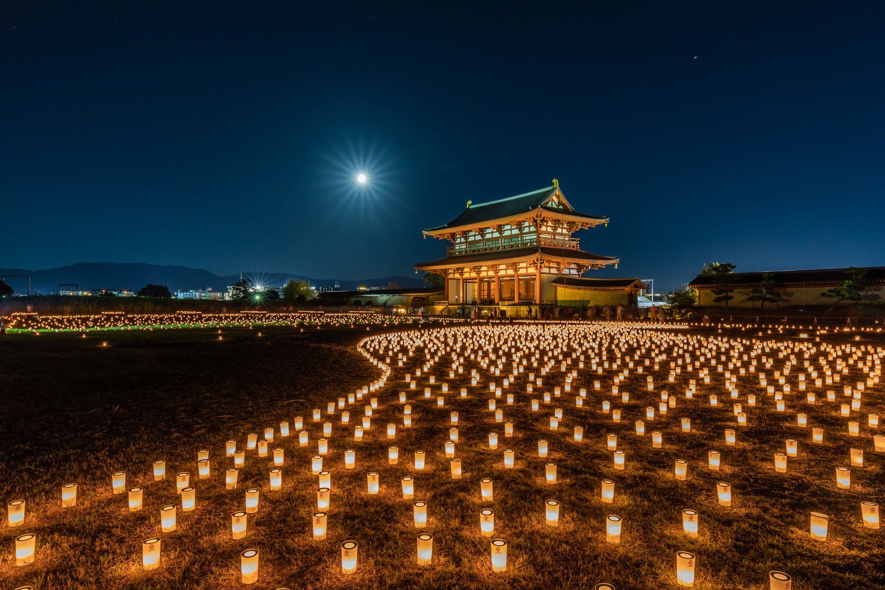 nightscape nature festival nara japan moon light up summer  , Hasan Jakaria