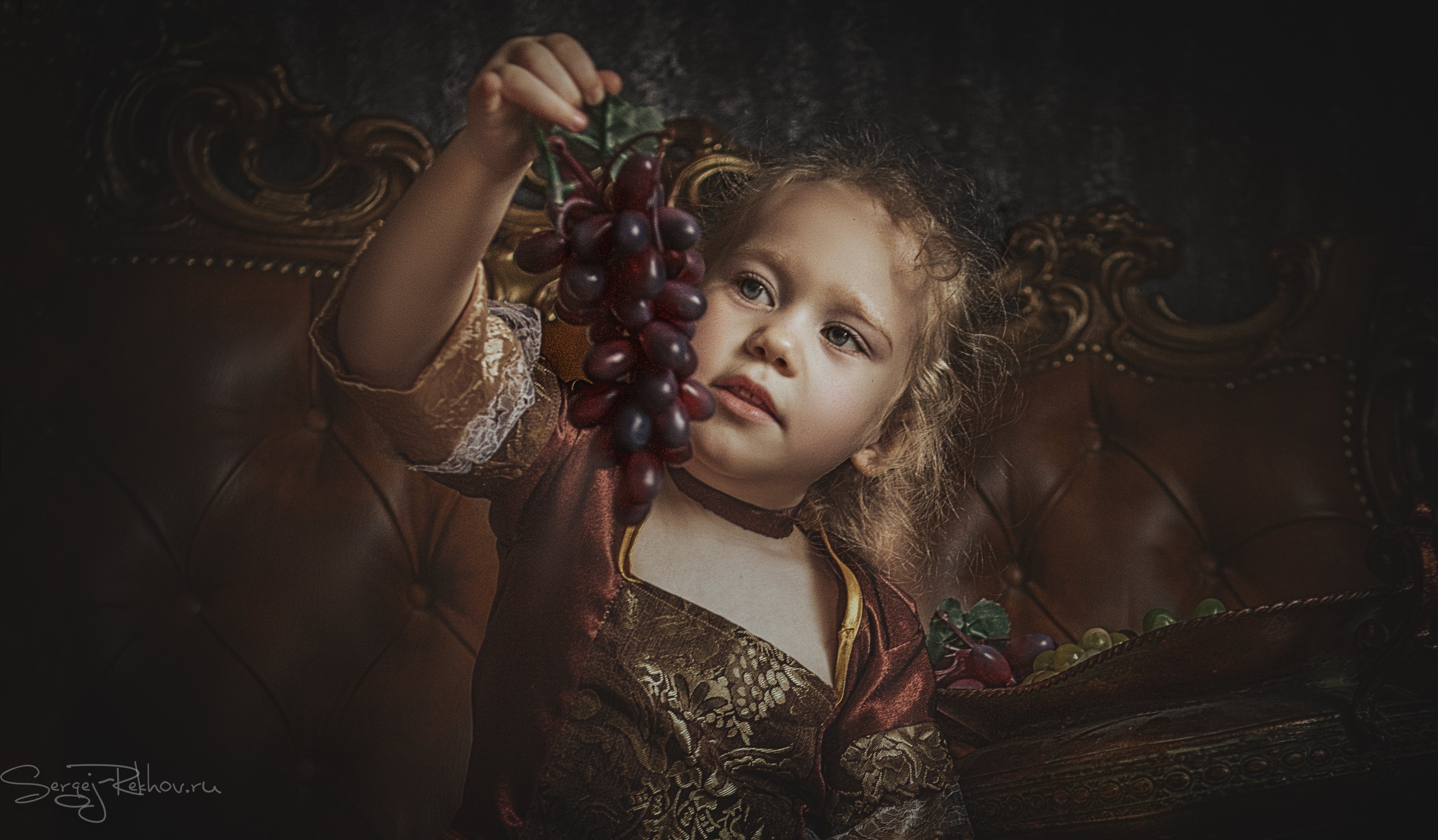 девочка, виноград, портрет, ребёнок, rekhov, Сергей Рехов