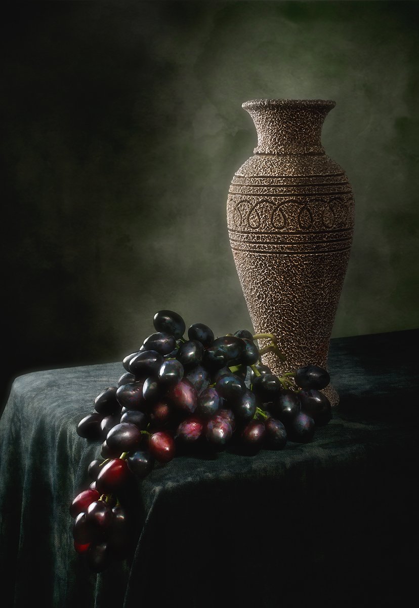 виноград, ваза, кувшин, Андрей Угренинов