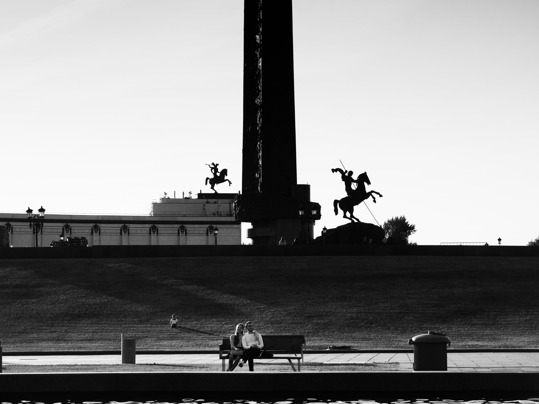 Moscow, Russia, Park, Black and white, Leisure, Monochrome, Street, Elena Beregatnova