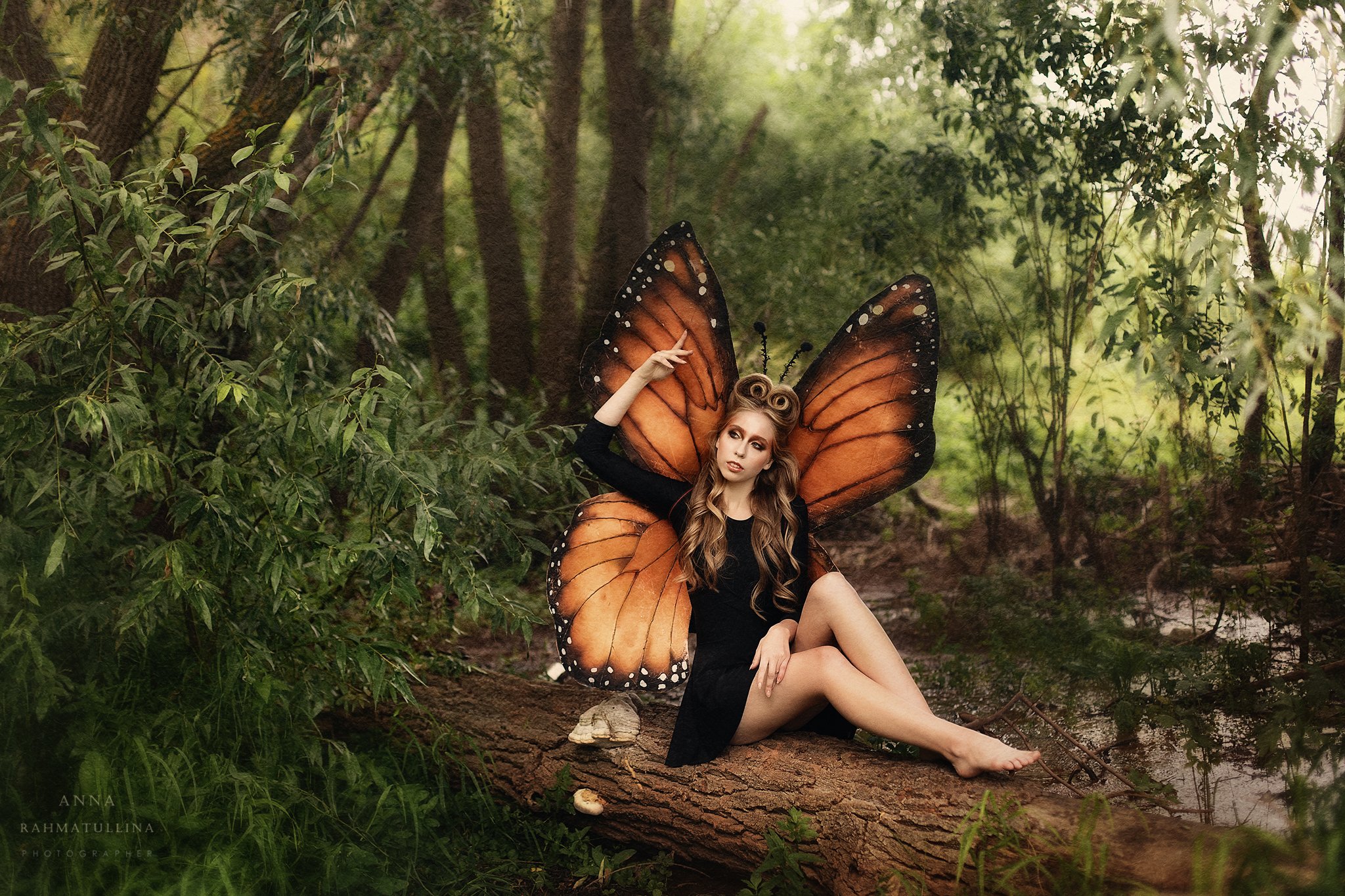 стилизованная съемка, бабочка, крылья, Анна Рахматуллина