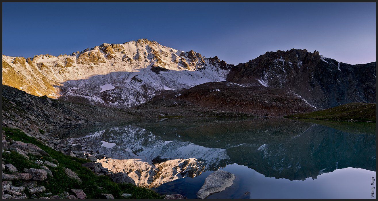 горы, озеро, свобода, альпинизм, казахстан, вечер, Vitaliy Rage