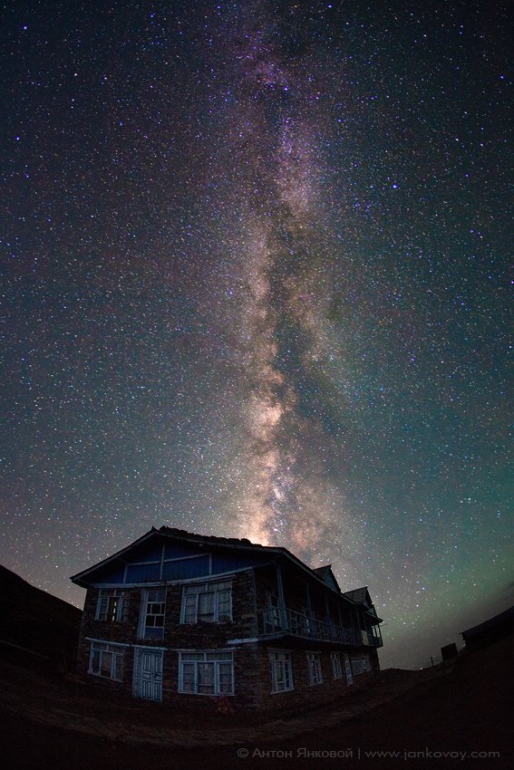 непал, гималаи, дом, ночь, млечный путь, небо, звезды, Антон Янковой (www.photo-travel.com.ua)