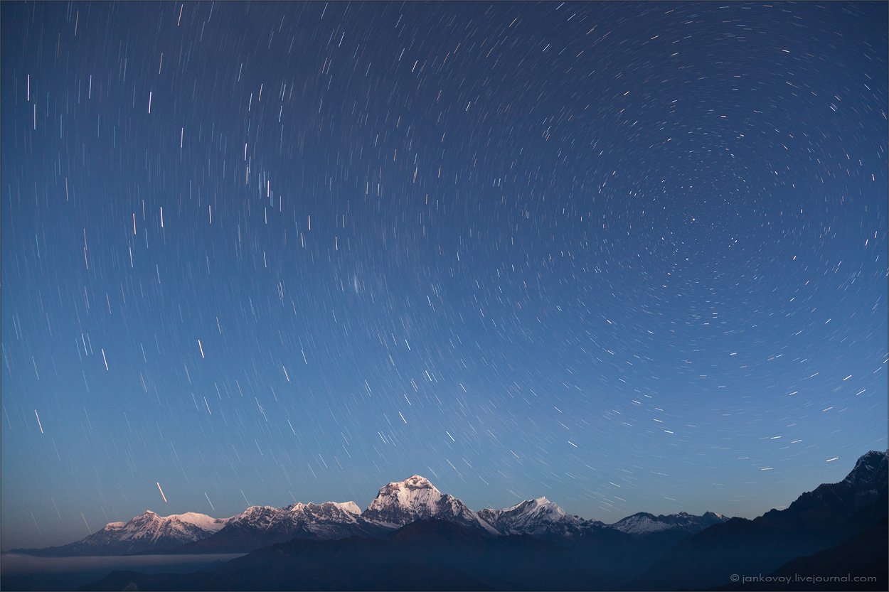 непал, горы, ночь, звезды, гималаи, Антон Янковой (www.photo-travel.com.ua)