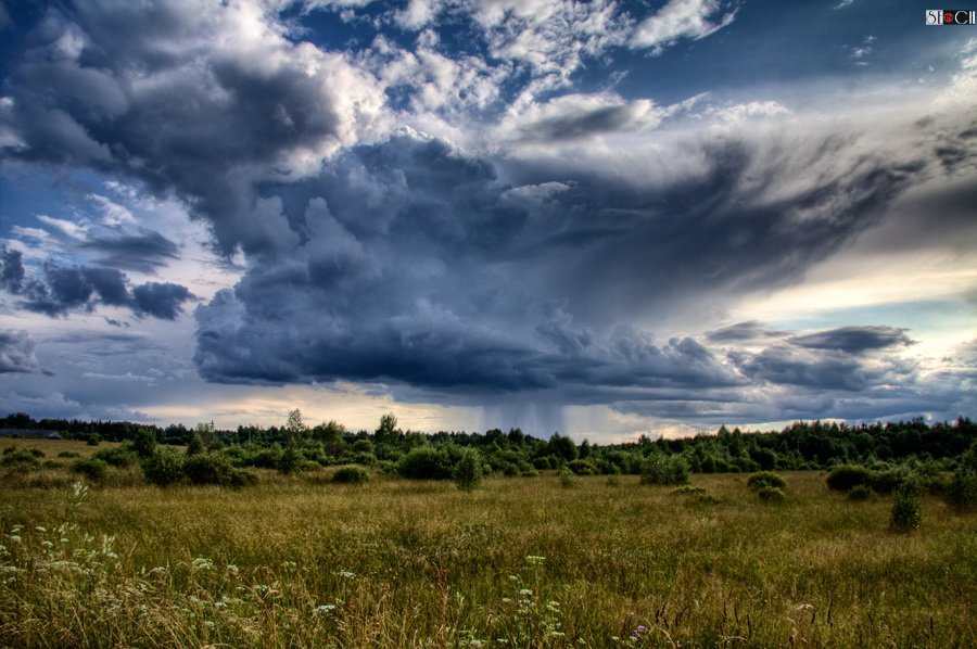 природа, гроза, дождь, пейзаж, лето, Серш Сергей