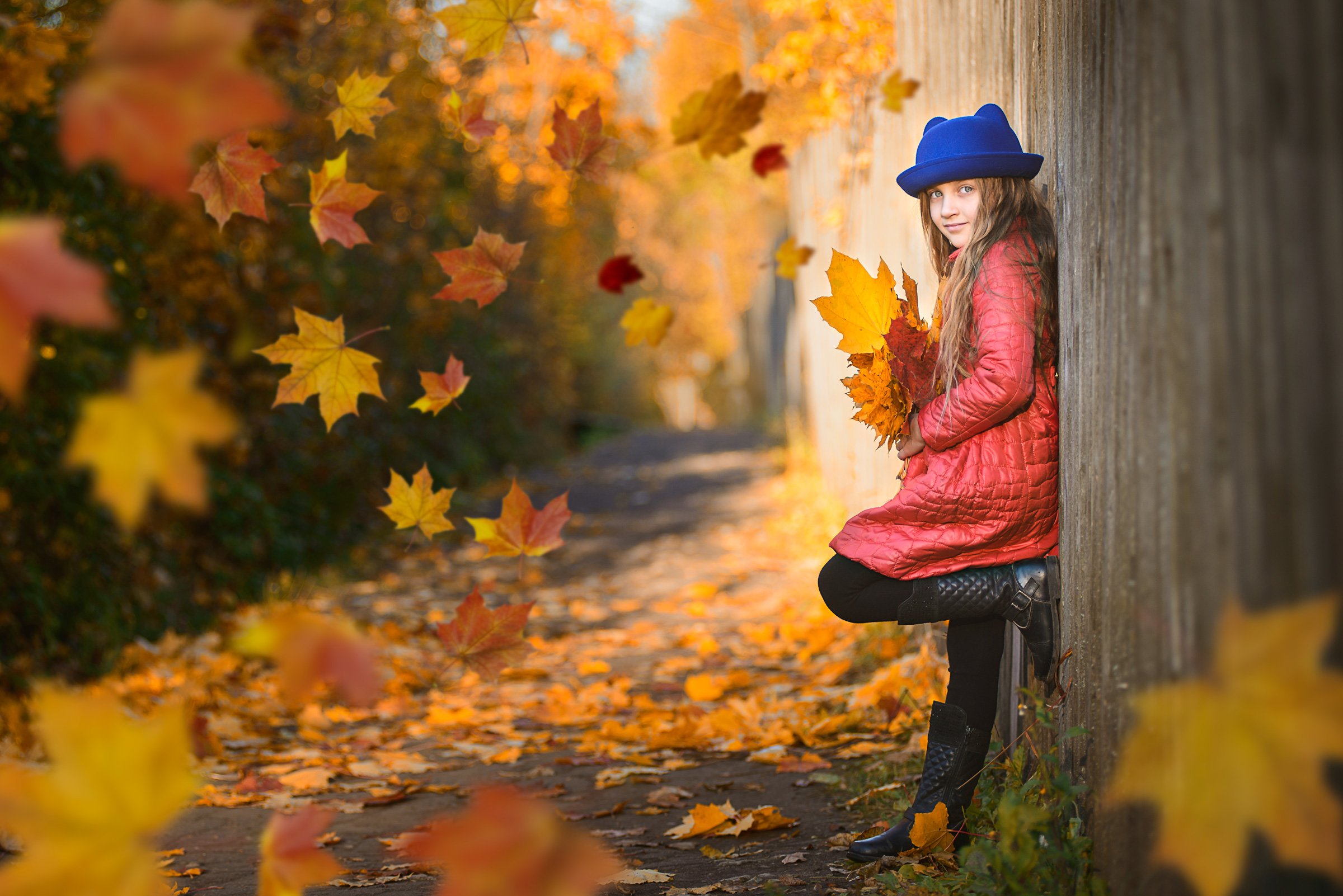 Осенняя фотосессия с красками