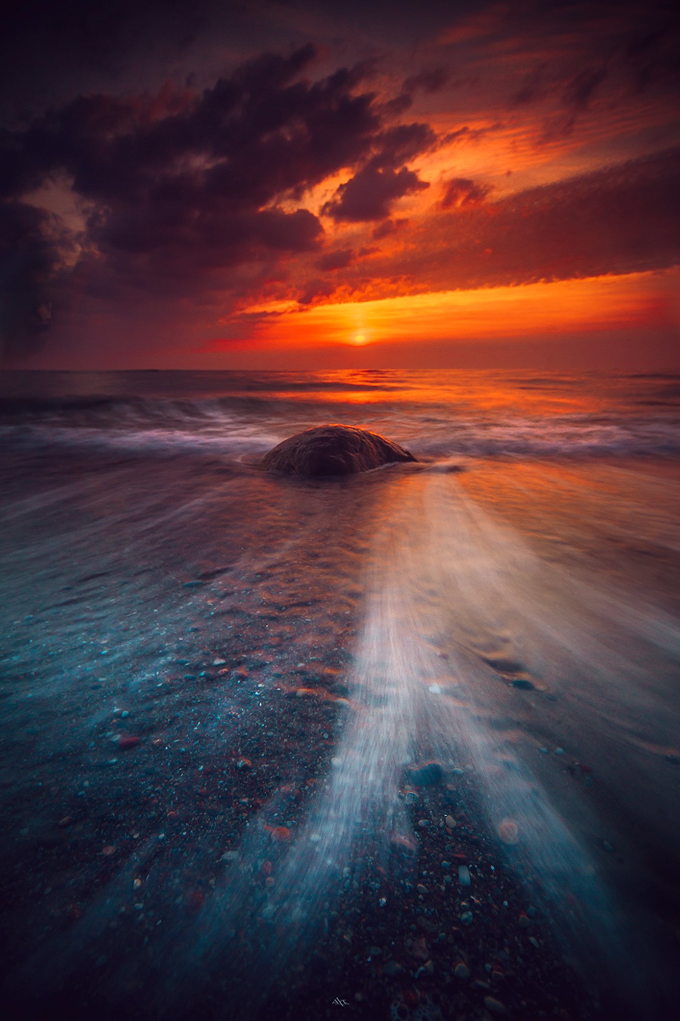 landscape, seascape, baltic sea, sunset, colors, long exposure, Руслан Болгов (Axe)