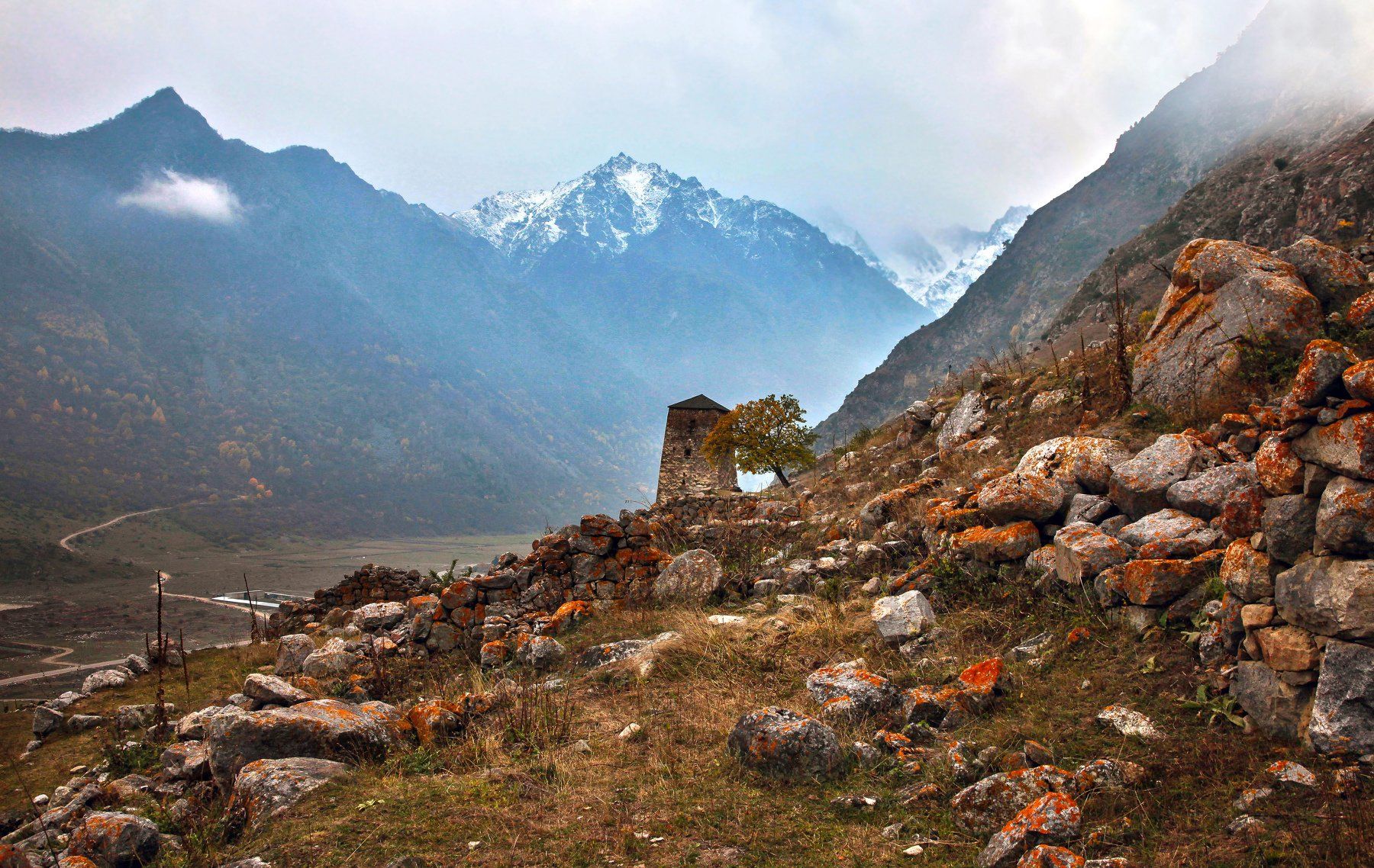 горы,осень,природа,черекское ущелье,верхняя балкария,башня абаевых., Marat Magov