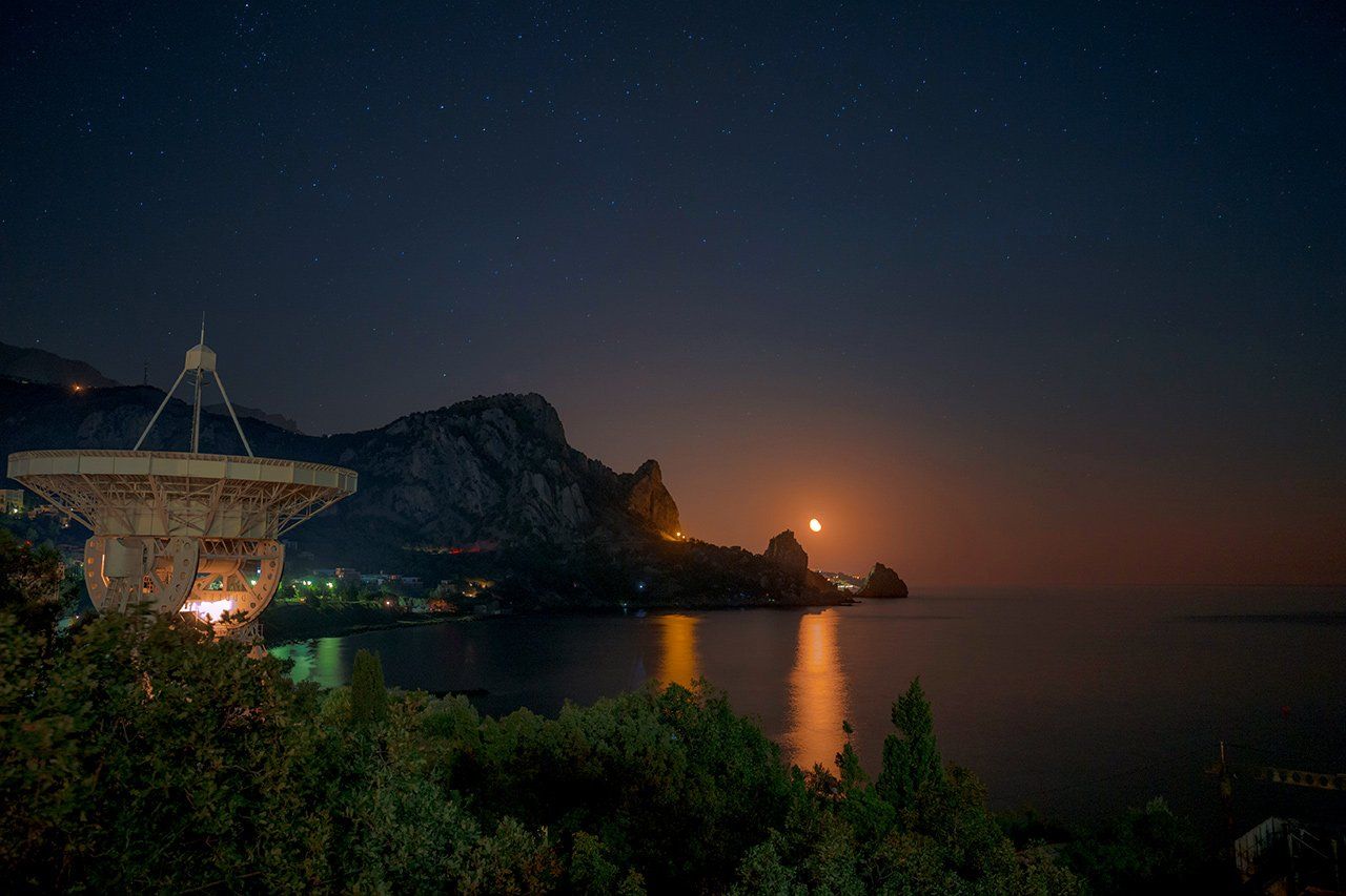 ночь, телескоп, крым, море, Виктор Климкин