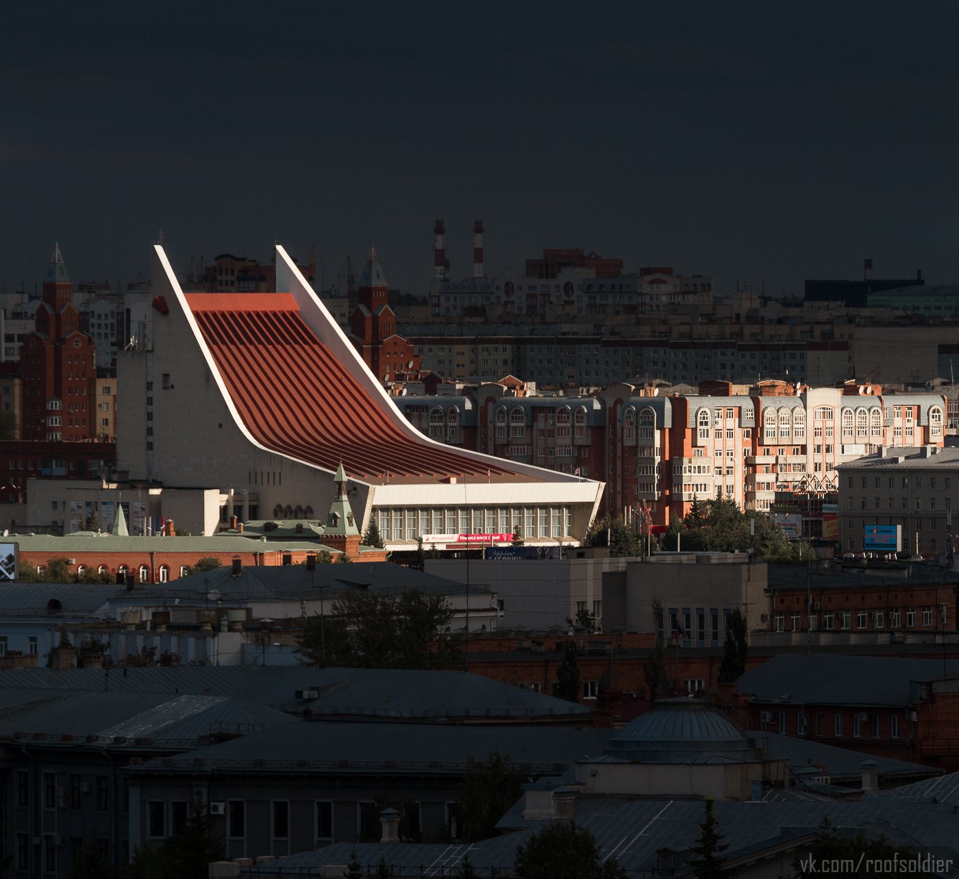 Омск, Россия, город, крыша, пейзаж, театр, Urban Exploration, Голубев Алексей