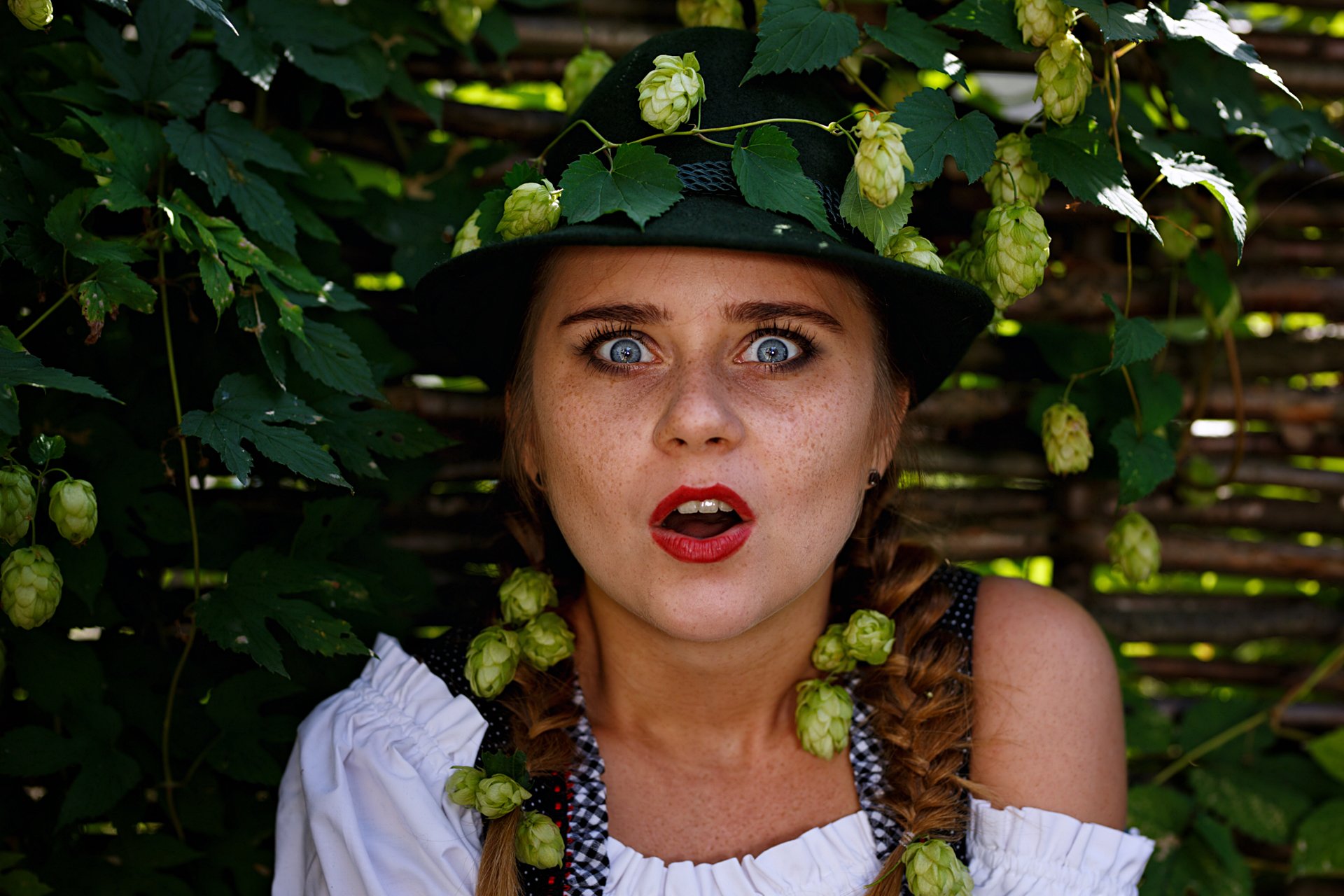 girl, hops, bavaria, tradition, national, sunflower, germany, beer, actress, theatre, Илья Беленький