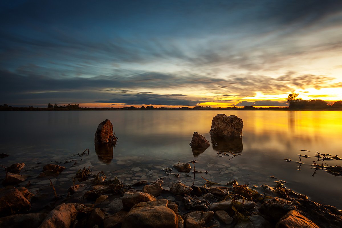 пейзаж, закат, озеро, небо, nature, landscape, sunset, sky, Дмитрий Сдобин