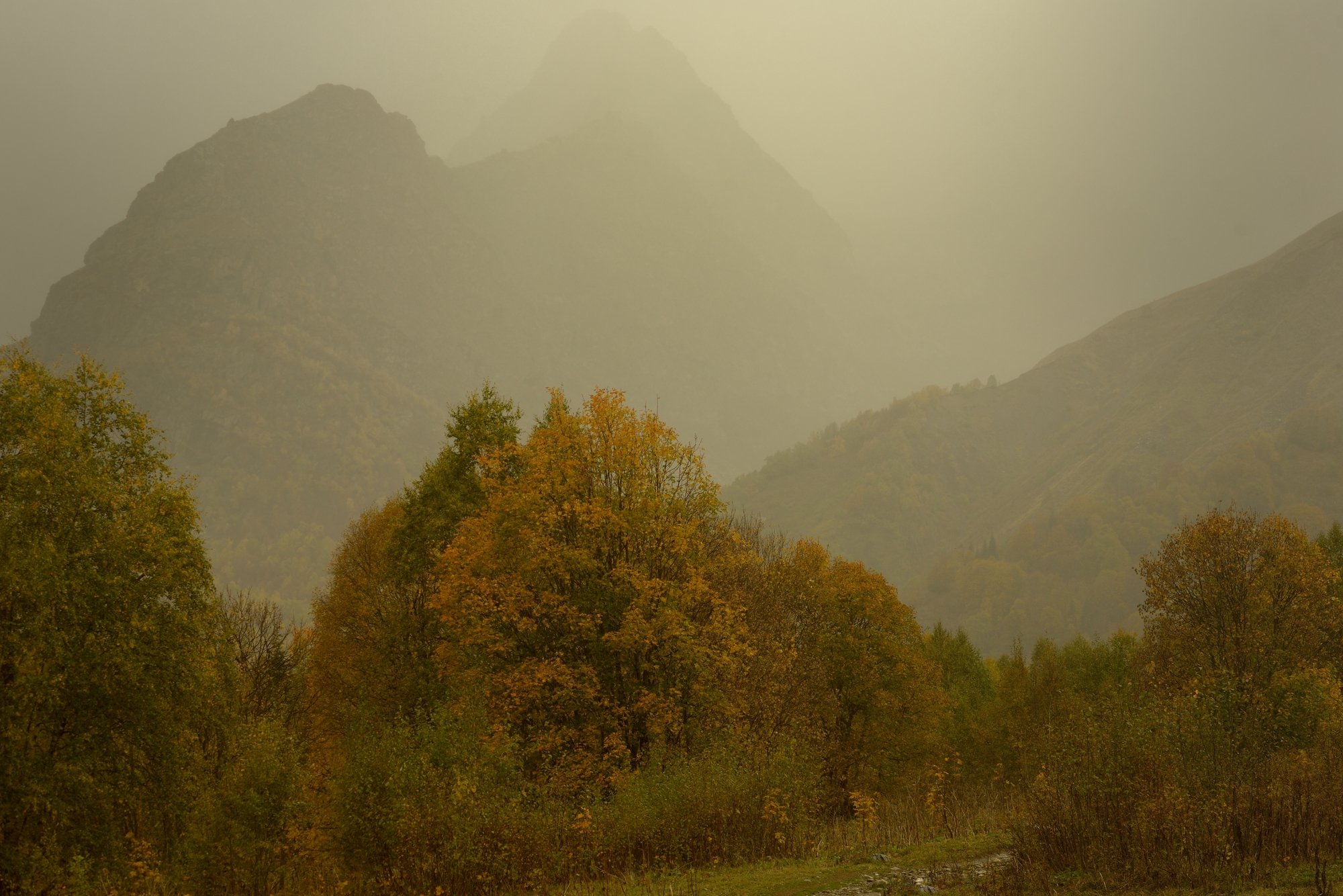 Осень В Горах Кавказа Фото