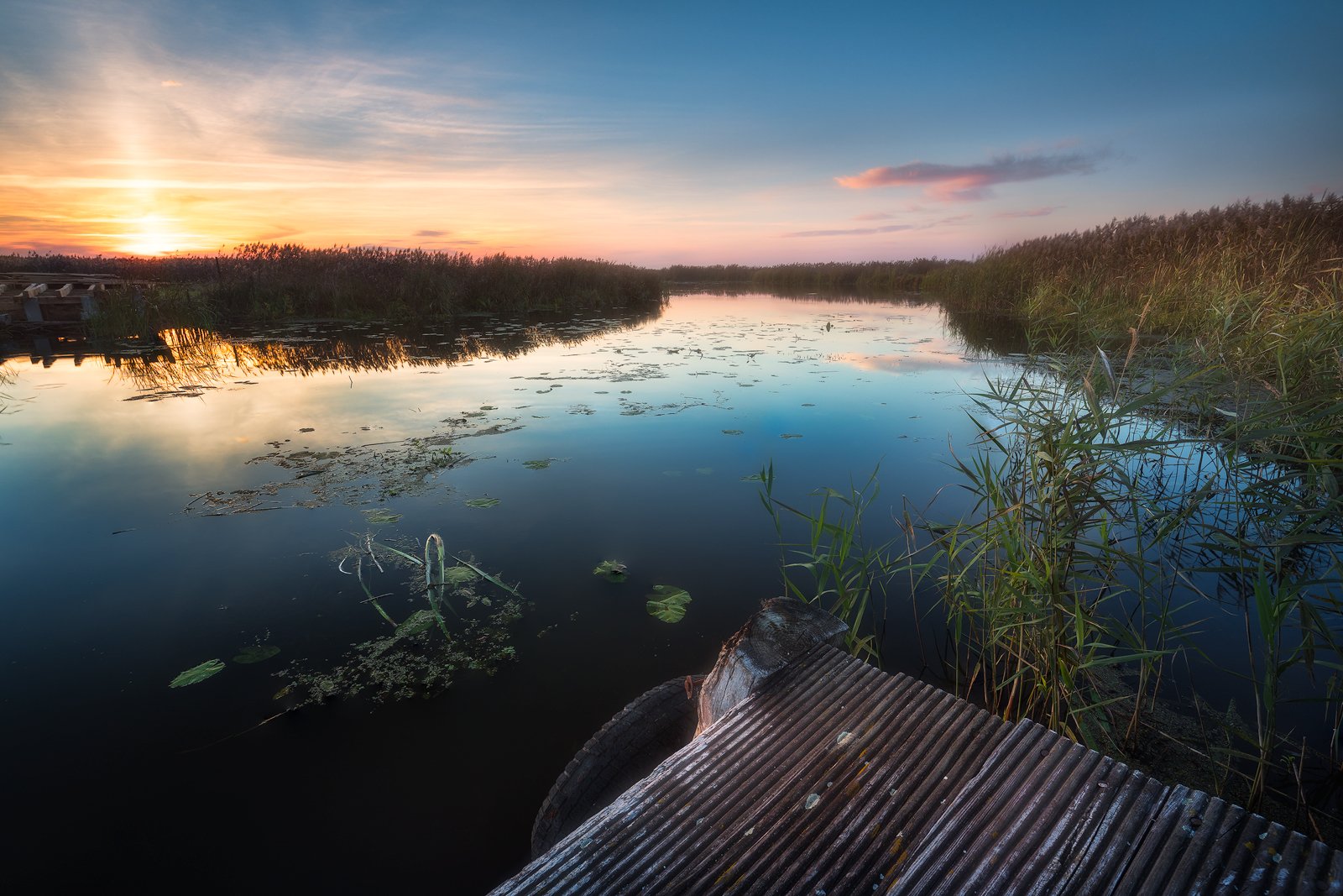 water river narew sky clouds colours clouds sunset poland podlasie mood, Maciej Warchoł