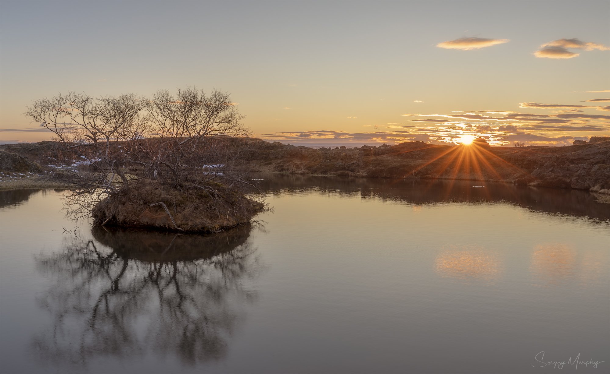 myvatn lake  iceland sunset, Sergey Merphy