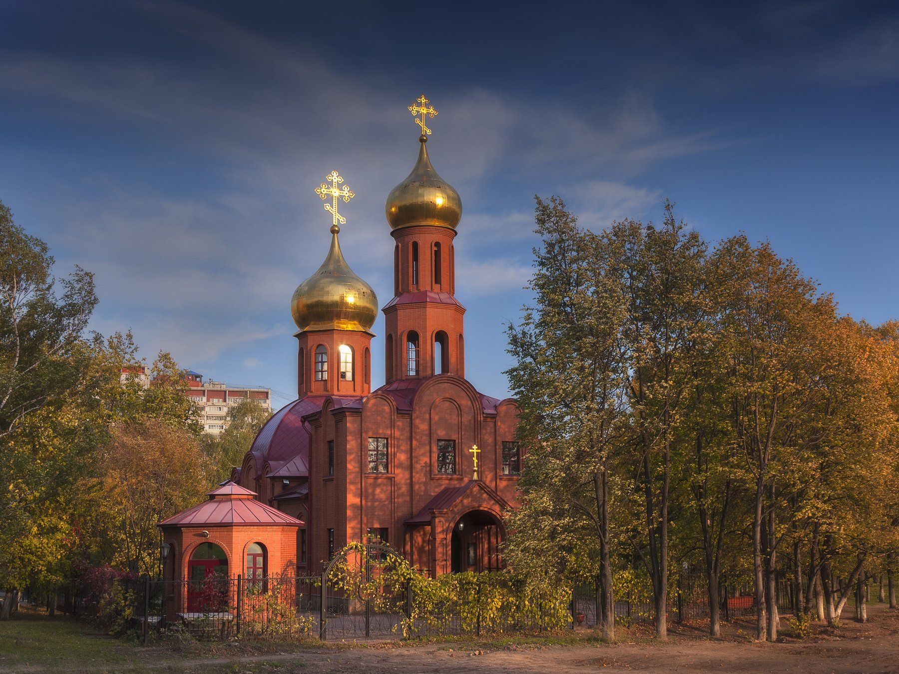 осень,закат,храм,пейзаж,архитектура,природа,небо, Павел Ныриков