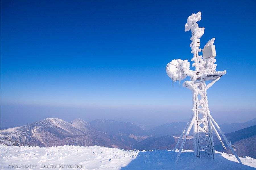 горы, антена, снег, Dmitry Matskevich